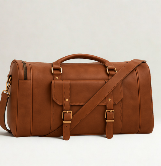 Buy Leather Travel & Shoe Duffle Bag in US India – Twara