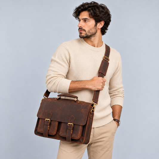 Buffalo Leather Satchel
