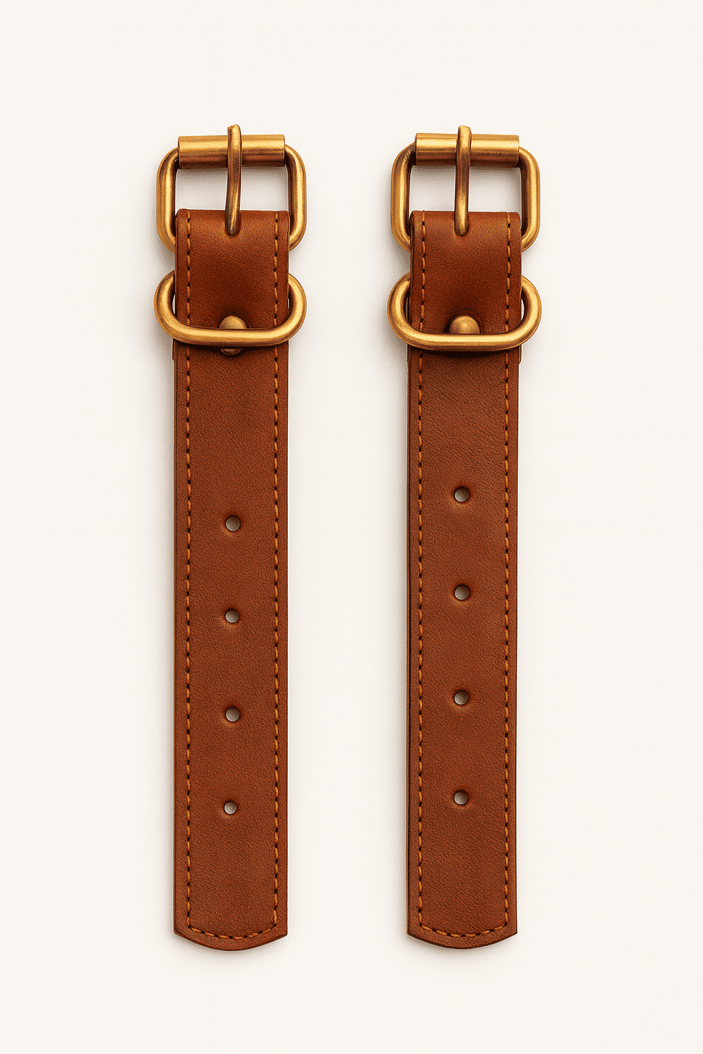 Bike Leather Messenger bag Straps through which the bag is hang to the bike 