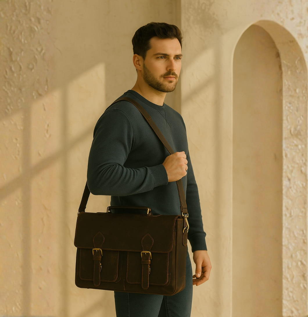 Shop Buffalo Leather Satchel for Men and Women |  Twara