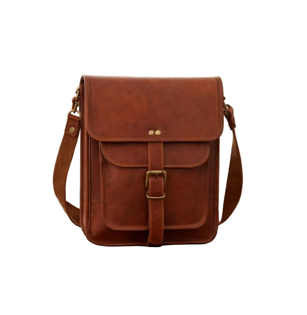 Buy Handmade Leather Crossbody Bag for Men & Women online 