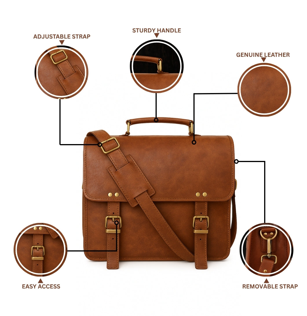 Twara Leather Messenger Bag for Men in US | India