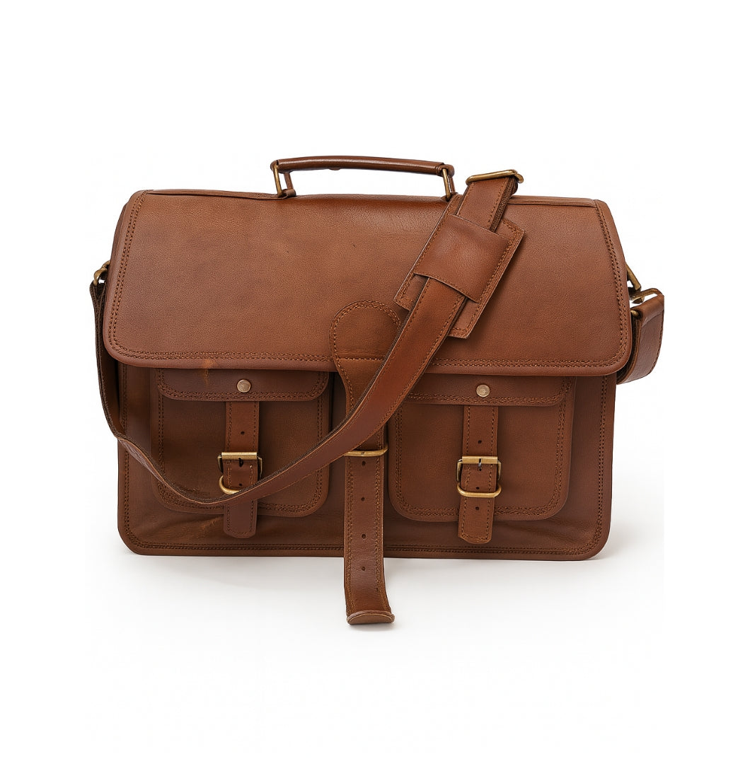 Buy Vintage Leather Laptop Bag Online in US | India | Twara