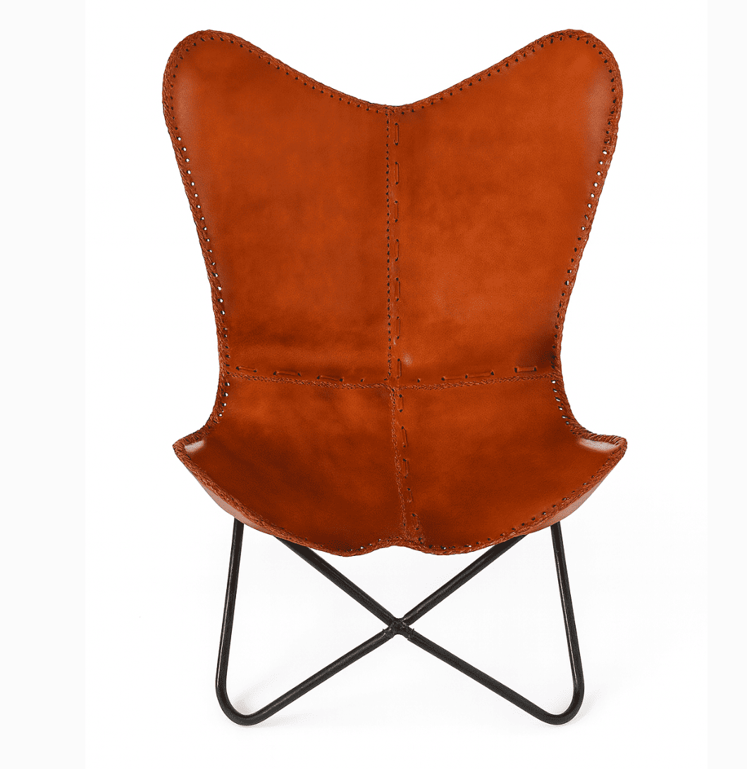 Buy Vintage Leather Butterfly Chair for Home & Lounge | Twara