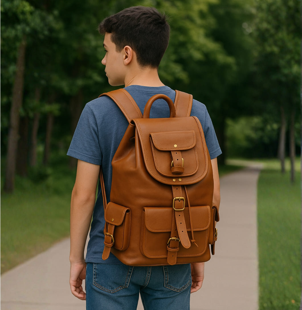 Buy Handmade Leather Backpack at Best Price in US | India | Twara