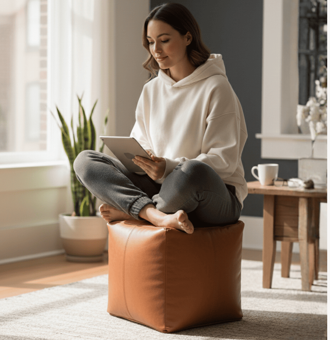 Shop PU Leather Ottoman | Affordable & Elegant Seating