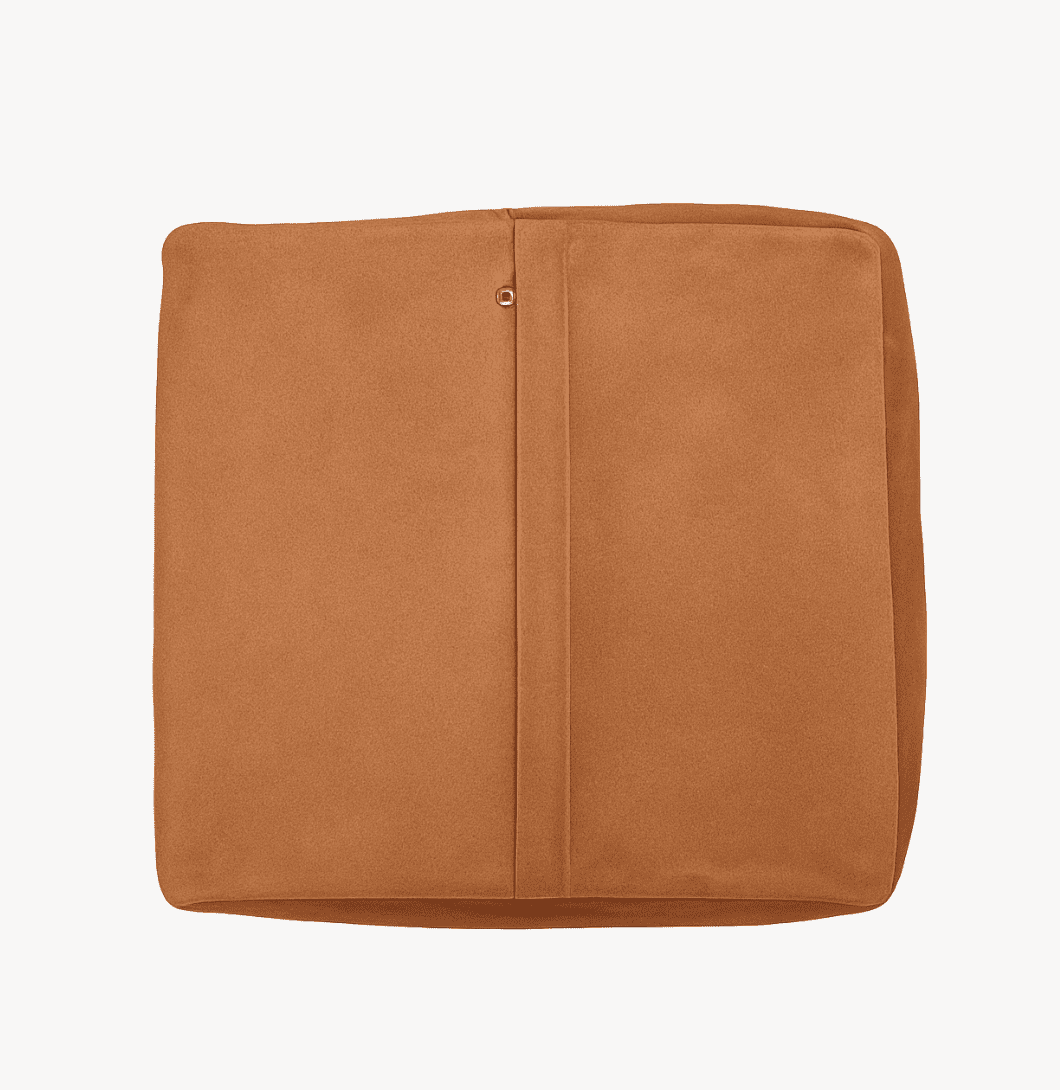 Buy 16 Inch Designer Leather Pouf Online | Handcrafted Luxury Seating