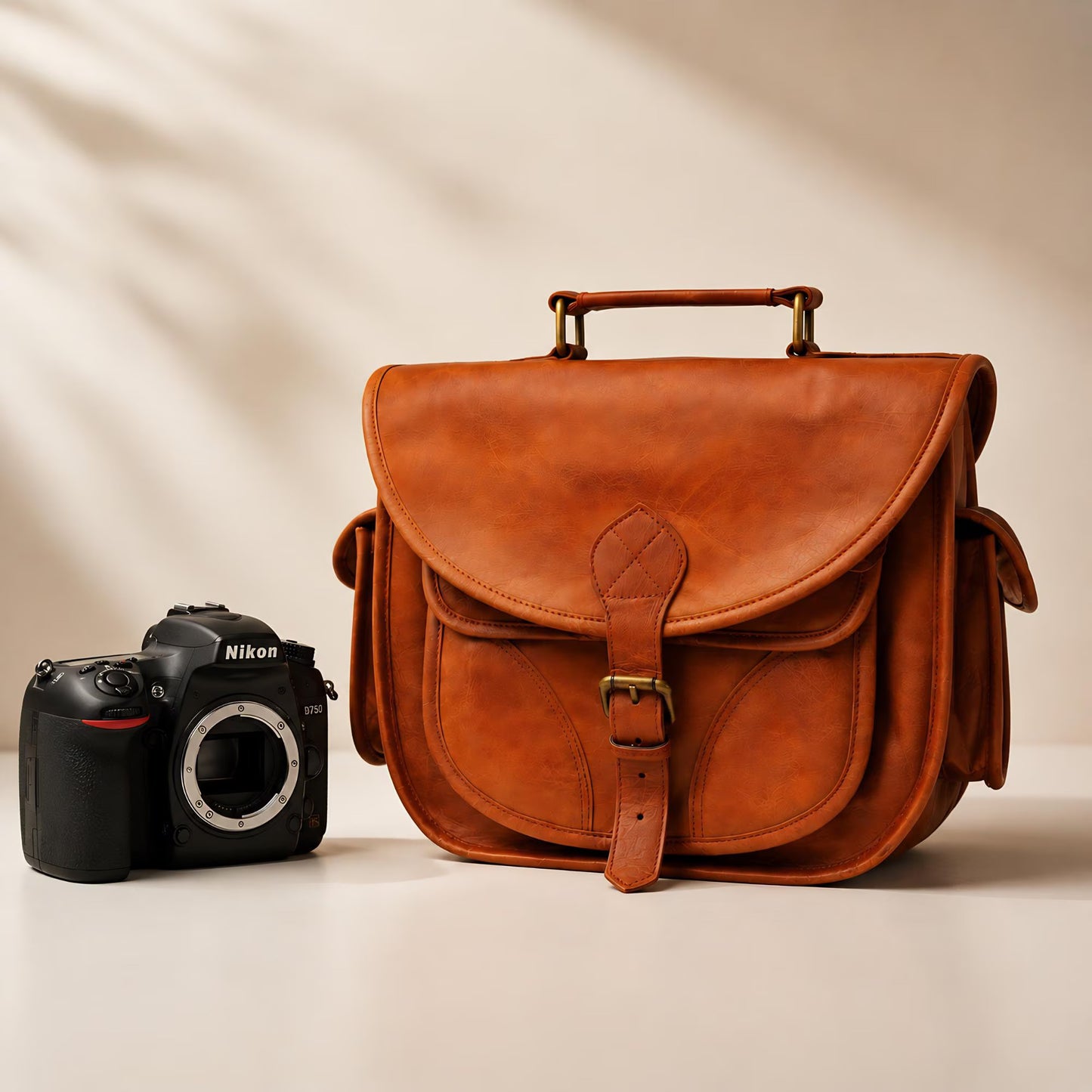 Leather camera Bag