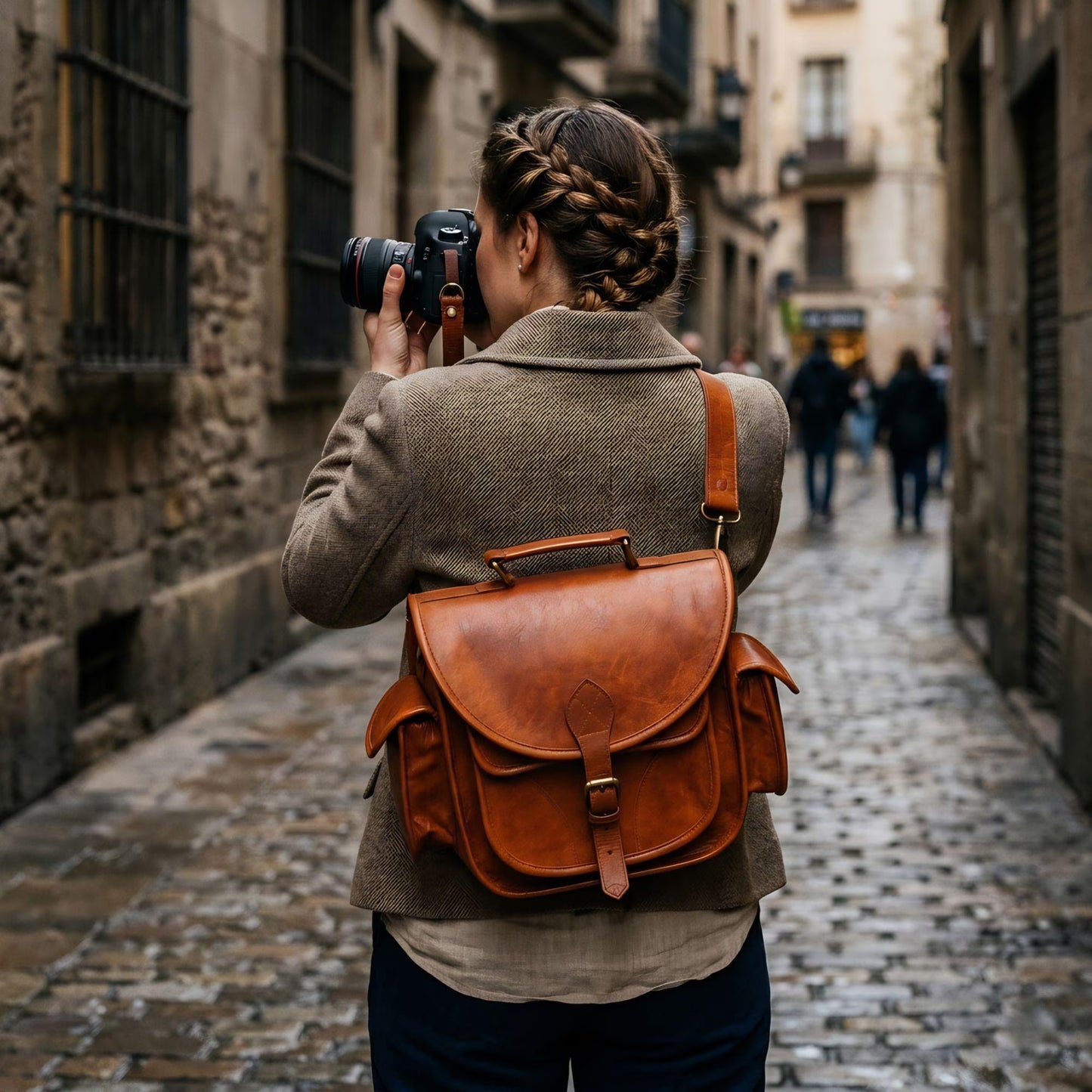Leather camera Bag