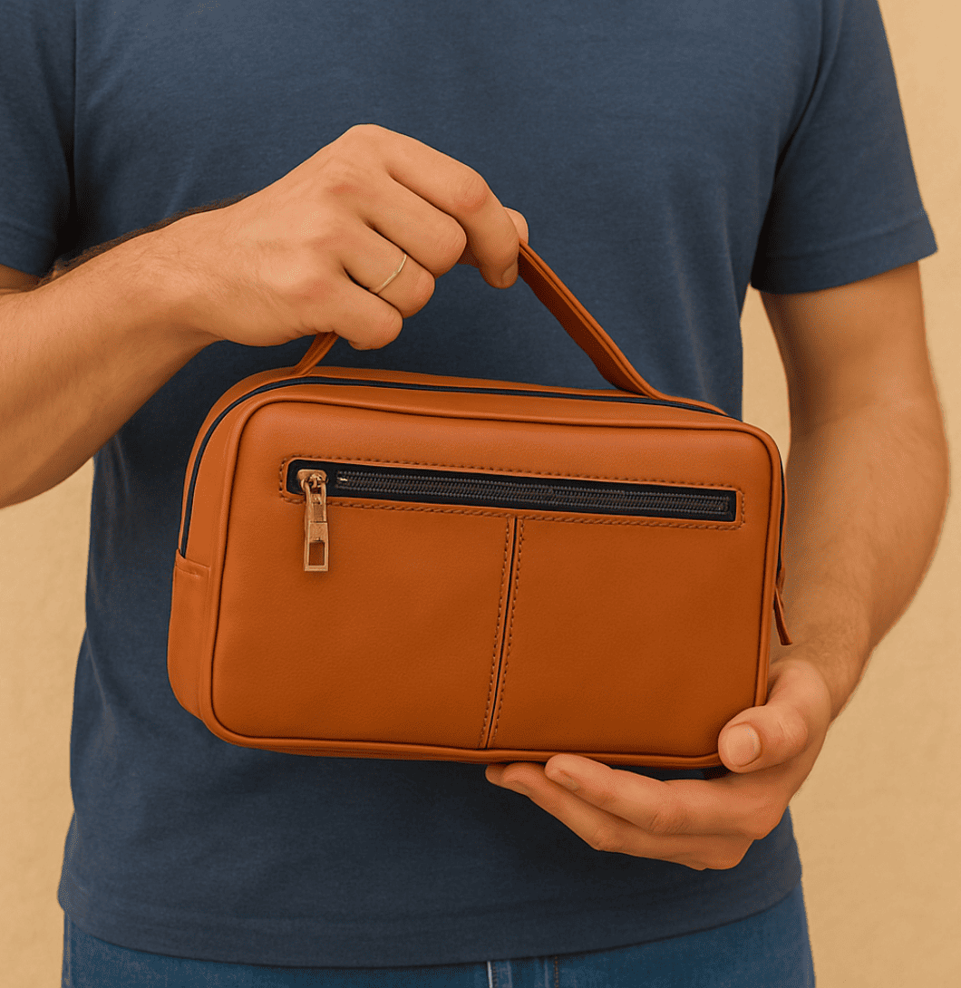 Buy Handmade Leather Dopp Kit for Men | Premium Travel Toiletry Bag